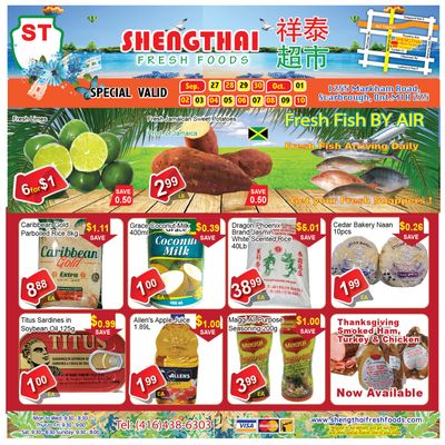 Shengthai Fresh Foods Flyer September 27 to October 10
