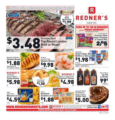 Redner's Markets Weekly Ad Flyer January 7 to January 13, 2021