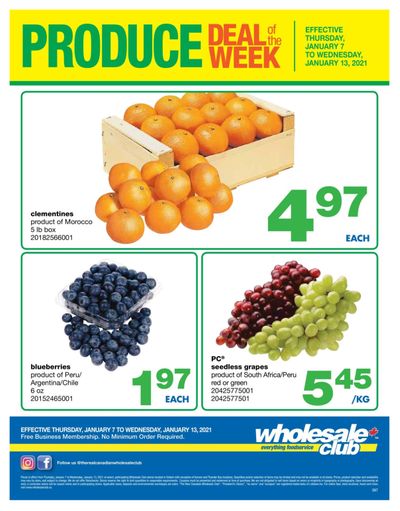 Wholesale Club (ON) Produce Deal of the Week Flyer January 7 to 13
