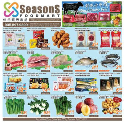 Seasons Food Mart (Thornhill) Flyer September 27 to October 3