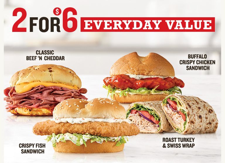 Arby's Announces their New 2 for $6 Everyday Value Menu: Chicken Sandwiches, Wraps & More