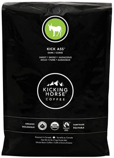 Kicking Horse Coffee, Kick Ass, Dark Roast, Whole Bean, 1 kg - Certified Organic, Fairtrade, Kosher Coffee For $22.20 At Amazon Canada