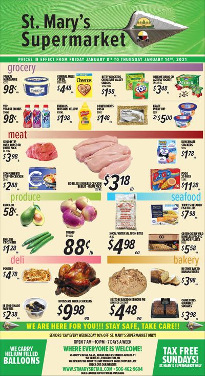 St. Mary's Supermarket Flyer January 8 to 14