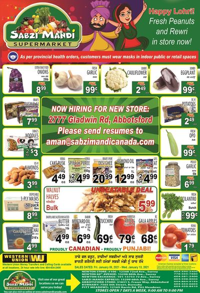 Sabzi Mandi Supermarket Flyer January 8 to 13