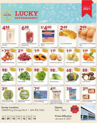Lucky Supermarket (Surrey) Flyer January 8 to 14