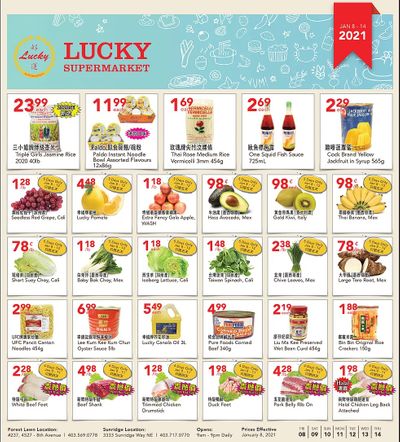 Lucky Supermarket (Calgary) Flyer January 8 to 14