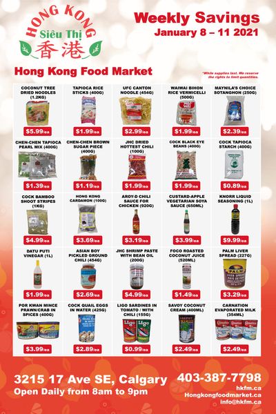 Hong Kong Food Market Flyer January 8 to 11