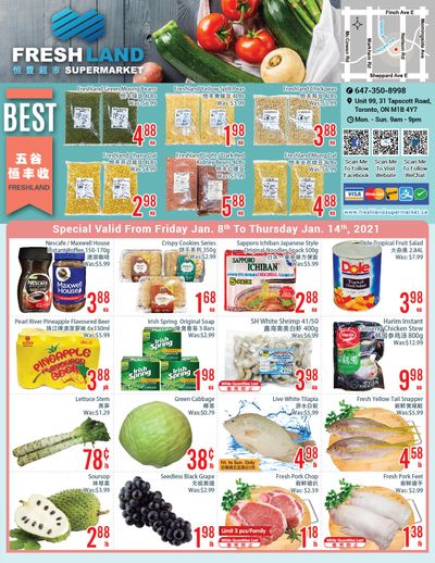 FreshLand Supermarket Flyer January 8 to 14