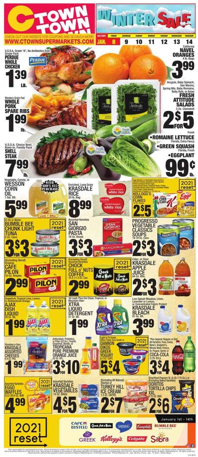 C-Town Weekly Ad Flyer January 8 to January 14