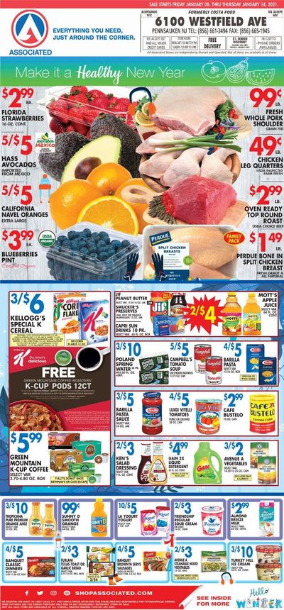 Associated Supermarkets Weekly Ad Flyer January 8 to January 14