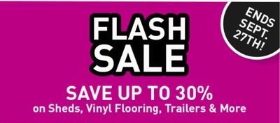 Lowe’s Canada Flash Sale: Save 30% off Sheds, Vinyl Flooring, Trailers + Save 15%-20% off Regular-Priced with Coupon Code