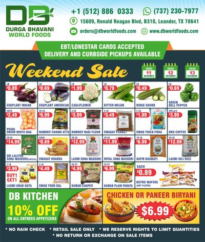 DB World Foods Weekend Sale Ad Flyer January 11 to January 13, 2021