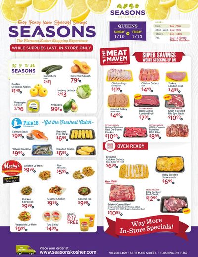 Seasons Weekly Ad Flyer January 10 to January 15, 2021