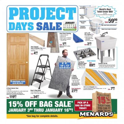 Menards Weekly Ad Flyer January 3 to January 16