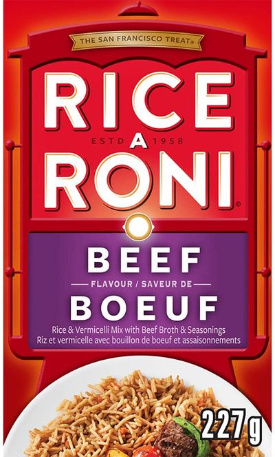 RICE-A-RONI Beef Flavoured Rice, 227 Grams (Pack of 12) On Sale for $ 15.96 at Amazon Canada