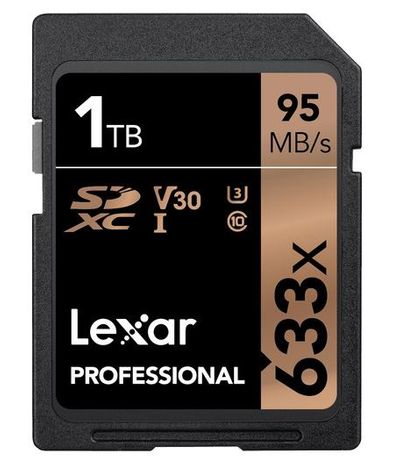 Lexar 1TB Professional 633x UHS-I SDXC Memory Card For $99.00 At B&H Photo Video Audio