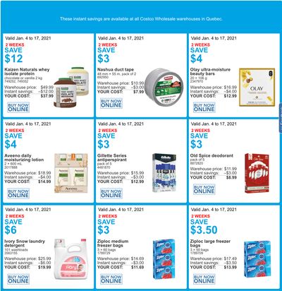 Costco Canada More Savings Weekly Coupons/Flyers for: Quebec, until January 17