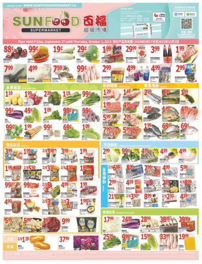 Sunfood Supermarket Flyer September 27 to October 3