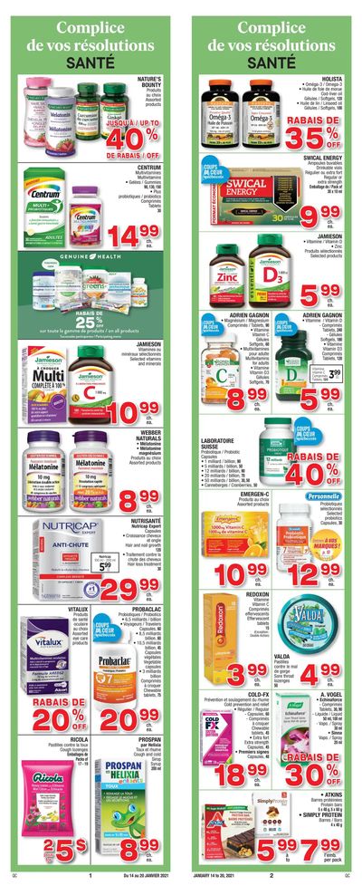 Jean Coutu (QC) Flyer January 14 to 20