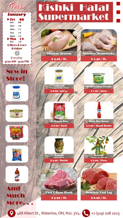 Kishki Halal Supermarket Flyer January 8 to 14