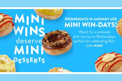 Mini Win-days are Coming to Krispy Kreme Every Wednesday in January with a New Daily Deal