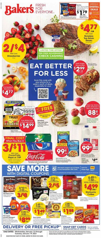 Baker's Weekly Ad Flyer January 13 to January 19