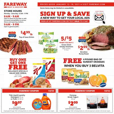 Fareway (IA, IL, MN, MO, NE, SD) Weekly Ad Flyer January 12 to January 18