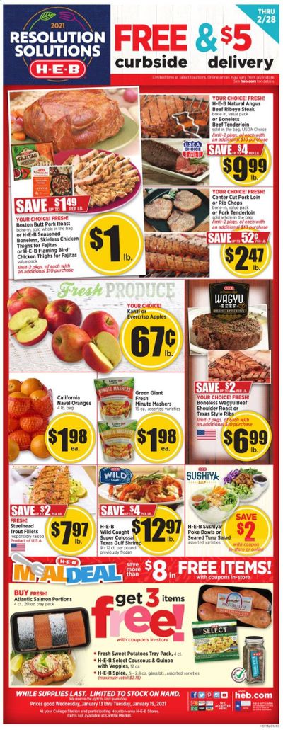 H-E-B (TX) Weekly Ad Flyer January 13 to January 19