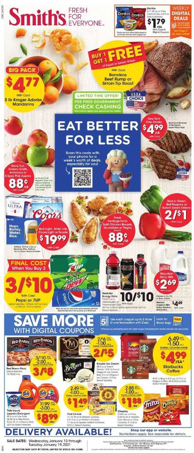 Smith's (AZ, ID, MT, NM, NV, UT, WY) Weekly Ad Flyer January 13 to January 19