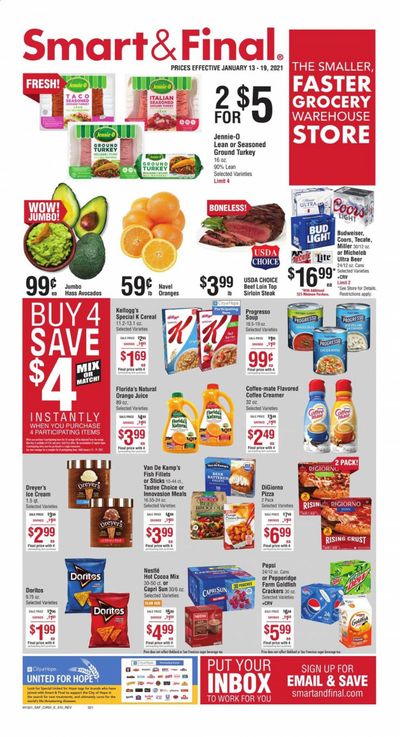 Smart & Final (AZ, CA, NV) Weekly Ad Flyer January 13 to January 19