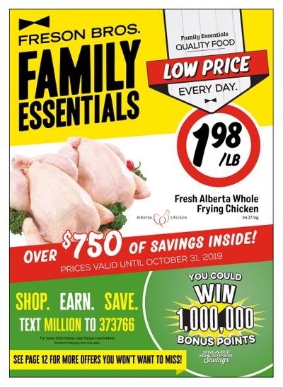 Freson Bros. Family Essentials Flyer September 27 to October 31