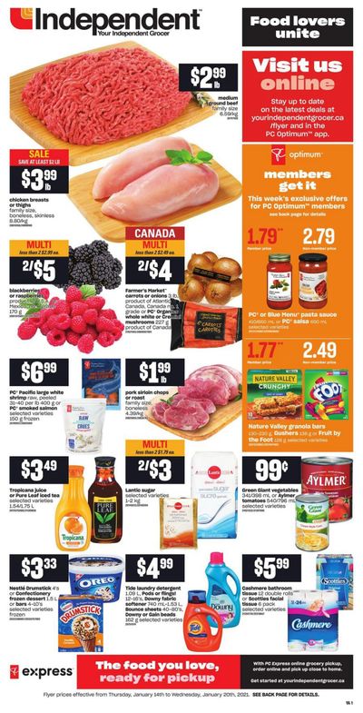 Independent Grocer (Atlantic) Flyer January 14 to 20
