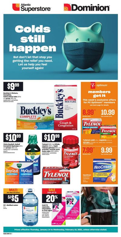 Atlantic Superstore Cough and Cold Flyer January 14 to February 10