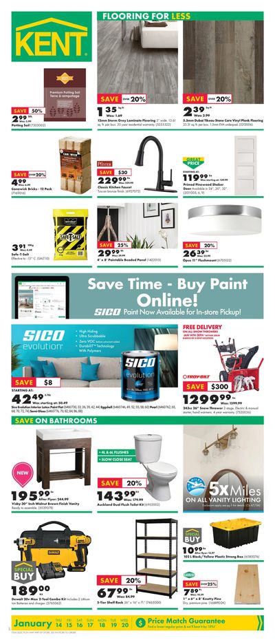 Kent Building Supplies Flyer January 14 to 20