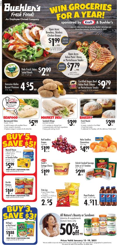 Buehler's Fresh Foods Weekly Ad Flyer January 13 to January 19, 2021