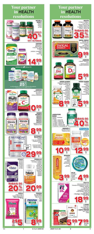 Jean Coutu (ON) Flyer January 15 to 21