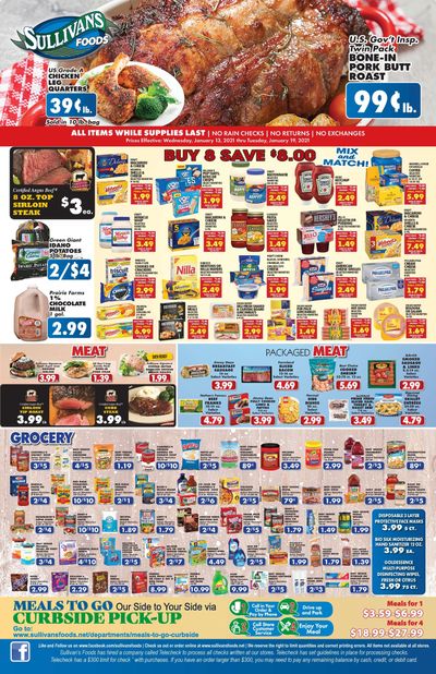 Sullivan's Foods Weekly Ad Flyer January 13 to January 19, 2021