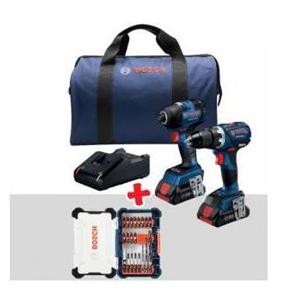 Bosch 18V 1/4" Hex Impact Driver & Compact 1/2" Drill/Driver Combo Kit +$100 Instant Rebate +Free Custom Case for $289.95 at KMS Tools Canada