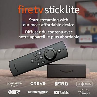 Introducing Fire TV Stick Lite with Alexa Voice Remote Lite (no TV controls) | HD streaming device | 2020 release for $34.99 at Amazon Canada