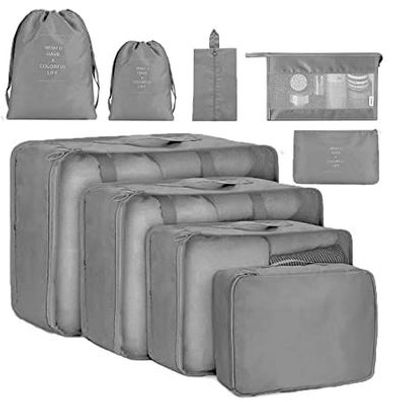 Meowoo Travel Packing Organizers,9 Pcs Suitcase Packing Cubes,Waterproof Multi-Functional Luggage Compression Organizer Bags for $21.24 at Amazon Canada