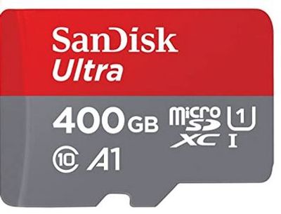 SanDisk 400GB Ultra microSDXC UHS-I Memory Card with Adapter - 100MB/s, C10, U1, Full HD, A1, Micro SD Card - SDSQUAR-400G-GN6MA, red for $69.27 at Amazon Canada