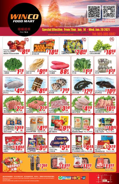 WinCo Food Mart (HWY 7) Flyer January 14 to 20