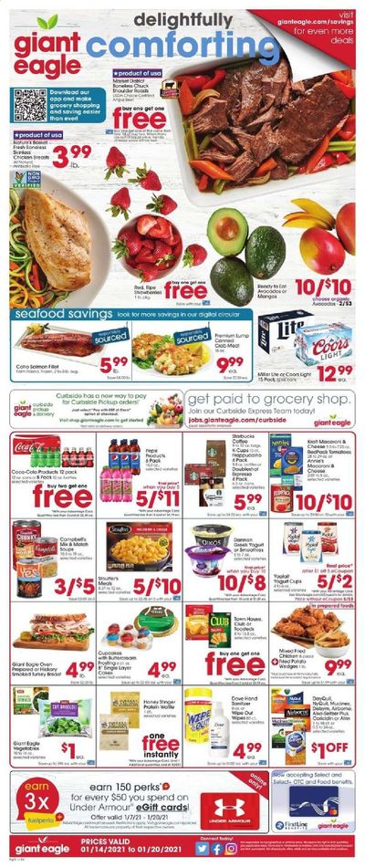 Giant Eagle (IN, MD, OH, PA, WV) Weekly Ad Flyer January 14 to January 20