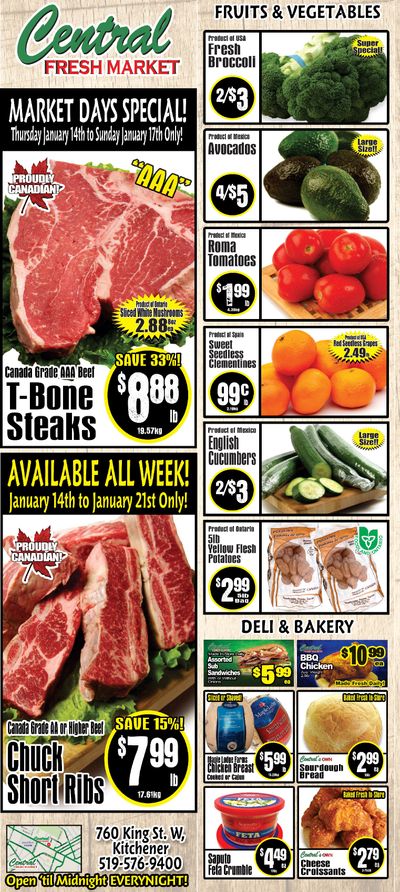 Central Fresh Market Flyer January 14 to 21