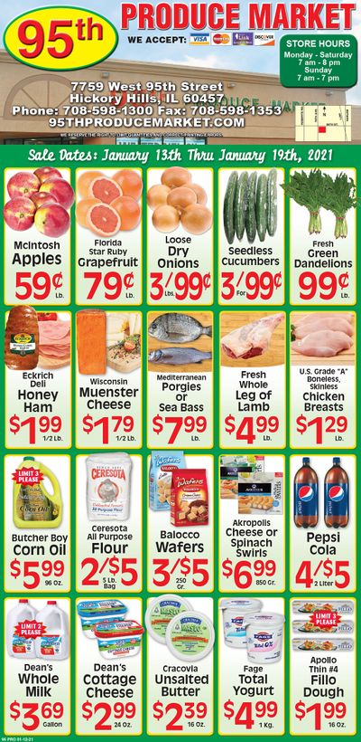 95th Produce Market Weekly Ad Flyer January 13 to January 19, 2021