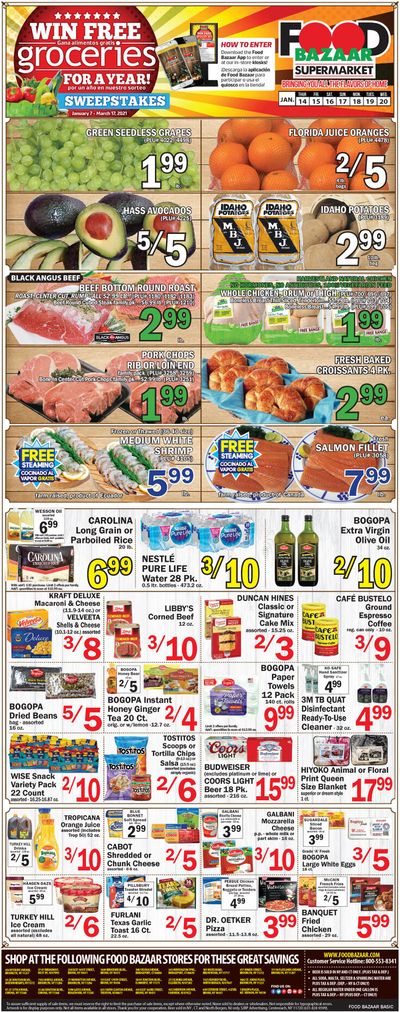 Food Bazaar Supermarket Weekly Ad Flyer January 14 to January 20, 2021