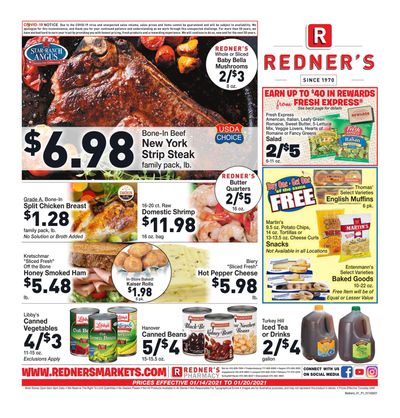 Redner's Markets Weekly Ad Flyer January 14 to January 20, 2021