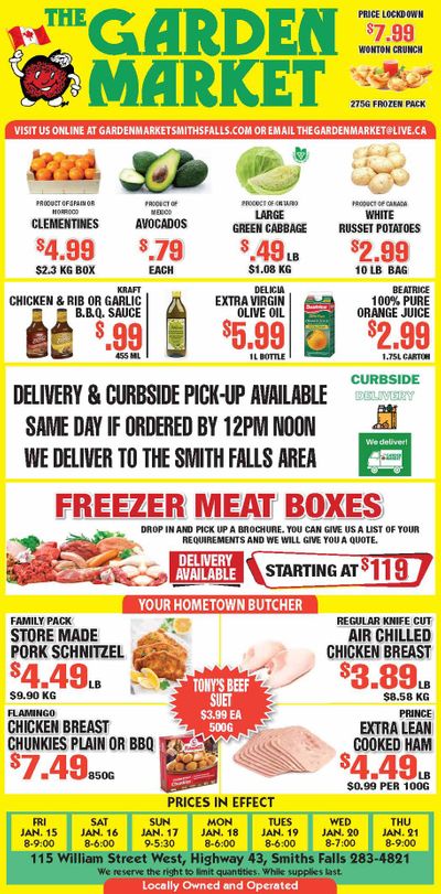 The Garden Market Flyer January 15 to 21