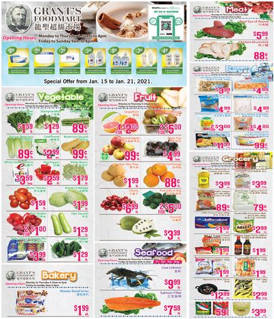 Grant's Food Mart Flyer January 15 to 21