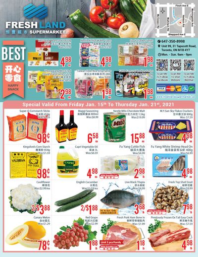 FreshLand Supermarket Flyer January 15 to 21